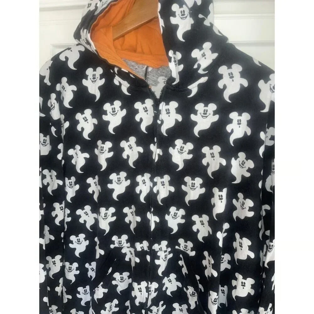 Disney Halloween NWT Large Black/White Mickey Ghosts Bodysuit Pajamas NEW - Picture 12 of 13
